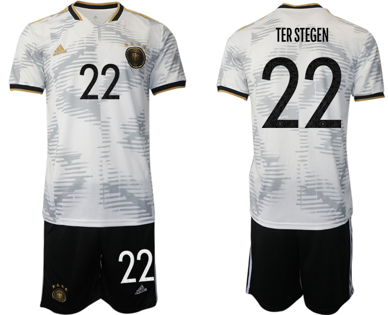 Men 2022 World Cup National Team Germany home white #22 Soccer Jersey->brazil jersey->Soccer Country Jersey